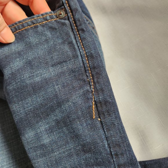 American Eagle Original Straight Leg Dark Indigo Jean Women (26/28) - Picture 13 of 16